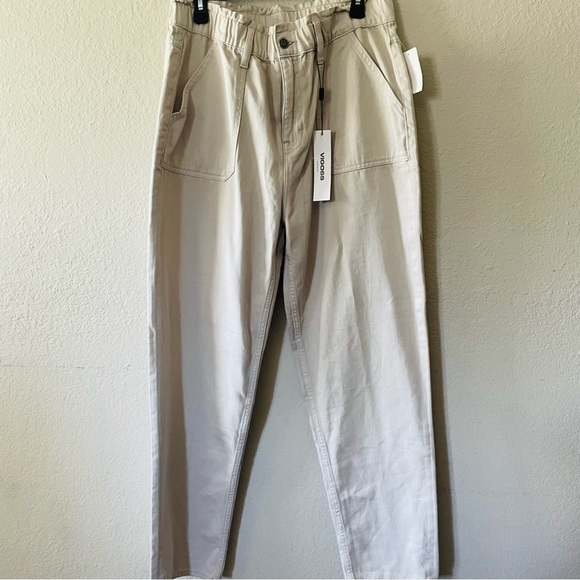 NWT VIGOSS Janis woman pant size 32 stone stretch waist high waist cotton casual - Picture 10 of 10